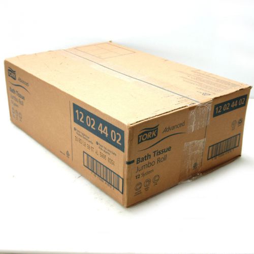 NEW Case of 12 Rolls Tork 12024402 Advanced 2-Ply Jumbo Roll Bath Tissue