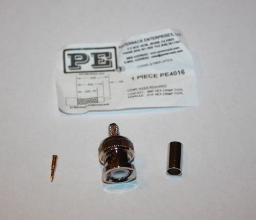 Pasternack PE4016 BNC-Male Straight Connector RG58 PE-C195 LMR-195 NEW