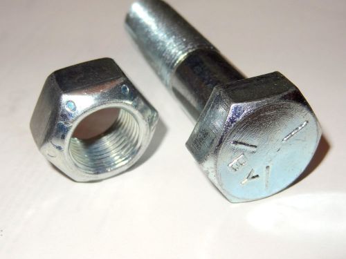 3/4&#034;- 16 TPI Fine Thread x 3&#034; Hex Head Bolt, Grade 5, w/ Hex Jam Nut