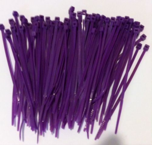 Nylon Cable Plastic Zip Tie 4&#034; PURPLE 10,000pc [100-100 ct Bag] 18lb Tensile