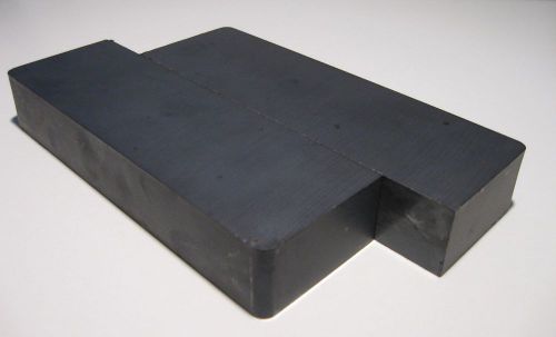 2 HEAVY DUTY INDUSTRIAL HARD FERRITE MAGNETS EACH 6X2X1