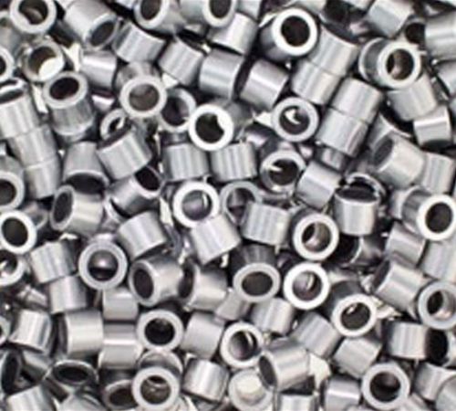 50pcs Round Spacer - RAF Electronics 1154-8-A (5/16&#034;od 3/16&#034;L) Aluminum