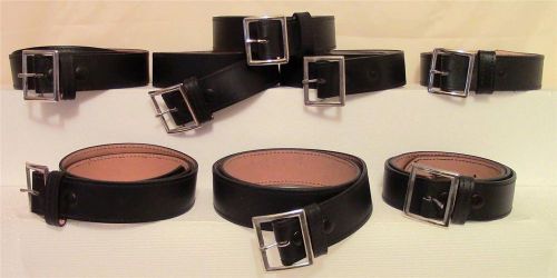 US POSTAL SERVICE BLACK LEATHER DUTY BELT LOT 8 PCS SQ. BUCKLE POLICE, MILITARY