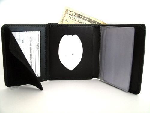 Shield &amp; ID Wallet US Navy CMAA Recessed Badge Cut Out  CT-09
