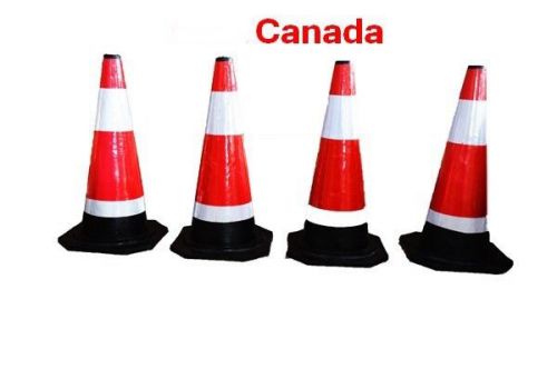 25“ Safety Plastic Revolution Series Traffic Cone 4 PCS Rubber Traffic Cone