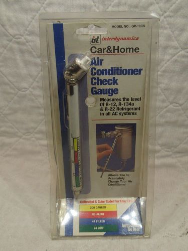 Interdynamics Air Conditioner Check Gauge GP-10CS R-12 R-134A R-22