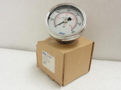 144750 New In Box, Wika 52322424 SS Liquid Filled Pressure Gauge, 0-3000PSI