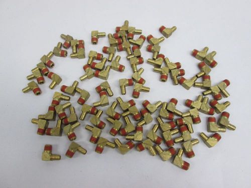 LOT 80 NEW PARKER BRASS 90 DEG 1/4IN NPT NOZZLE FITTING D315562