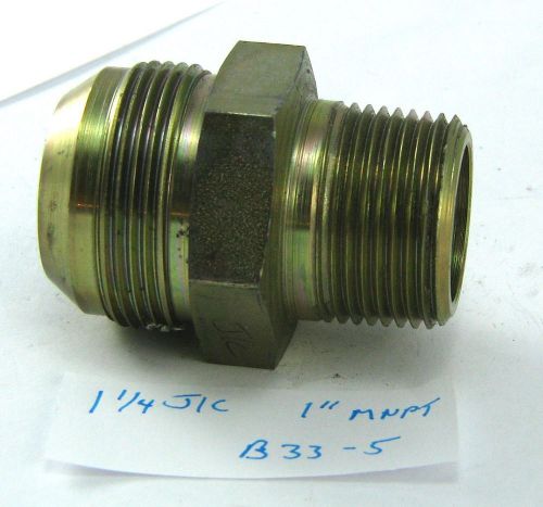 Hydraulic fitting, parker 1 1/4&#034; jic-1&#034; mnpt, 20 jic-1&#034; mnpt , nos, #b33-5 for sale