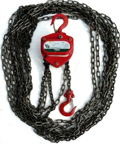 Little mule model lmha 1/2 ton shop manual hand chain hoist lifting 20&#039; lift for sale