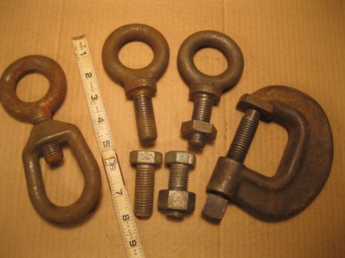 heavy construction hook clamp eyebolt bolt hoist lifting rigging ring hardware