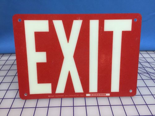 BRADY Fiberglass EXIT sign, 7&#034; H x 10&#034; W  (#70947) Pre-Drilled NEW