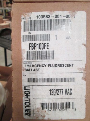 Philips Lightolier FBP100FE Emergency Fluorescent Ballast 120/277 VAC