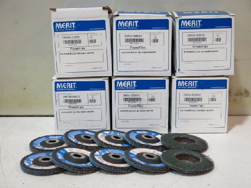 60 MERIT 08834193632 POWERFLEX 4&#034; FLAP DISCS, BORE: 5/8&#034;