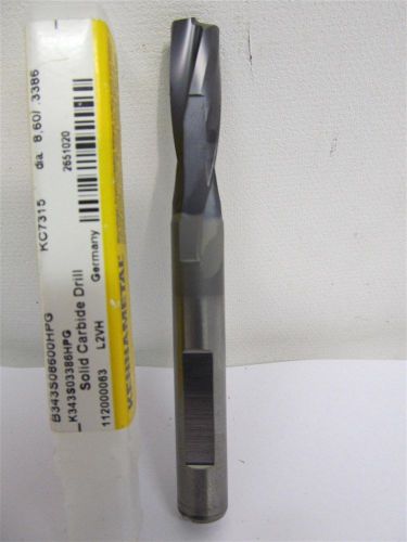 Kennametal, B343S08600HPG, 8.6mm / 0.3386&#034; S-Shank Drill Bit