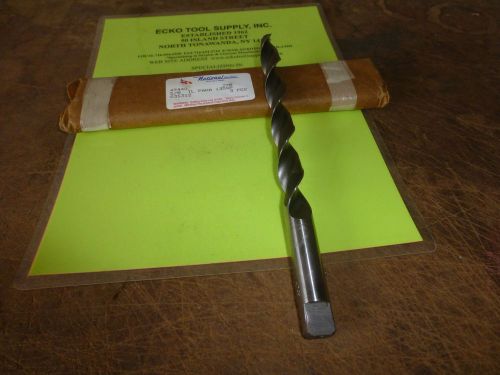 TAPER LENGTH DRILL 5/8&#034; DIAM PARABOLIC FLUTE HSS 135 DG SPLIT PT USA NEW $15.75