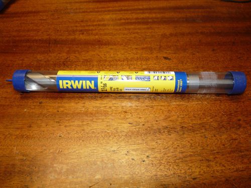 IRWIN 60468 1-1/16 x12 OAL LONGBOY DRILL BIT 1/2&#034; SHANK 3 FLATS F/ WOOD &amp; METAL