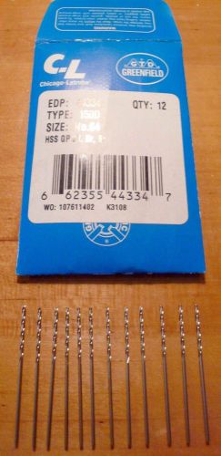 12 CHICAGO-LATROBE No. 64 JOBBER DRILLS HSS 5/8&#034; SPIRAL FLUTE BRIGHT NEW USA