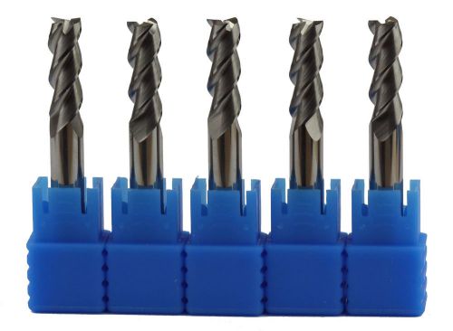 Carbide endmill for aluminum 6 mm | 3 flute center cutting 5 pcs metric flat for sale