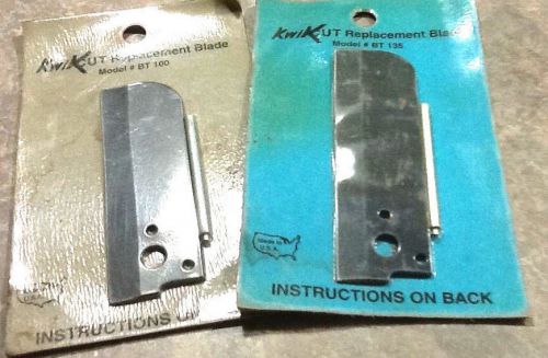 Kwikut BT135 and BT100 Replacement Blades - lot of 2 pcs - NOS