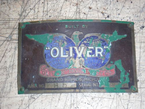 VINTAGE OLIVER TOOL GRINDER MODEL 585 LOGO ID NAMEPLATE