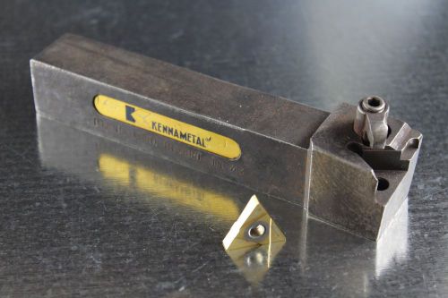 KENNAMETAL INDEXABLE FACING LATHE TOOL HOLDER 1&#034; SHANK CARBIDE INSERT TNMA 43