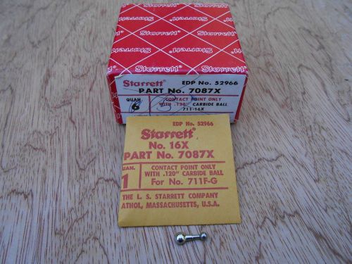 STARRETT NO. 7087X  .120&#034; CARBIDE BALL CONTACT POINT,FOR NO. 711F-G