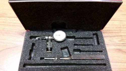 Starrett last word dial indicator no711 w/ case &amp; attachments for sale