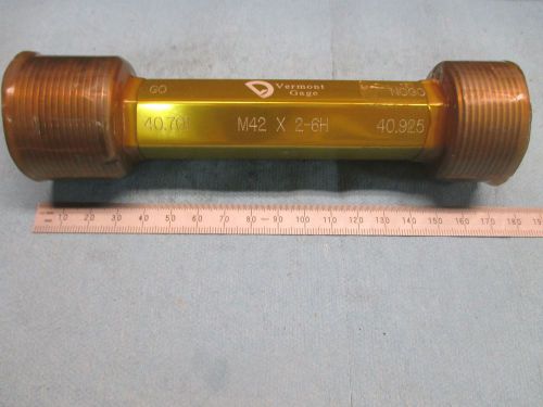 M42 X 2 6H METRIC THREAD PLUG GAGE 42.0 2. 2.0 P.D.&#039;S = 40.701 &amp; 40.925MM TOOLS