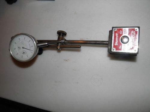 Starrett 657 Magnetic Base &amp; Aerospace Dial Indicator .001 0-1 in.