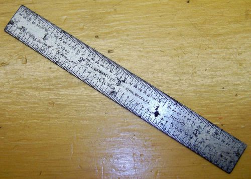 L.S. STARRETT No.604R 6&#034; Steel Rule / Machinist&#039;s Graduated Ruler 8,16,32,64ths