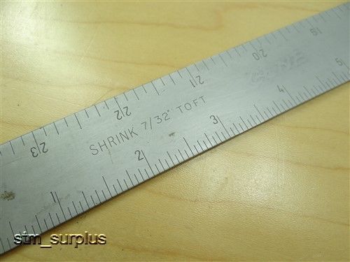 KINDT-COLLINS NO 376 PRECISION SHRINK RULE 7/32&#034; TO FOOT 24&#034; RANGE