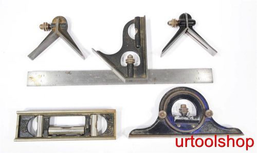 One lot ls starrett, athol ma, no. 4, no. 490 combination square 4773-60 for sale