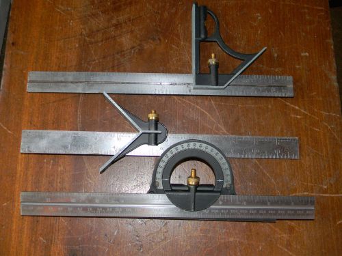 COMBINATION SQUARE BEVEL PROTRACTOR LEVEL MACHINIST SET