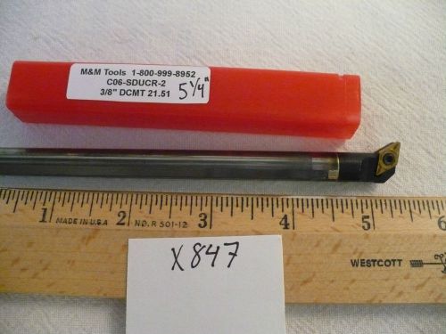 1 NEW 3/8&#034; CARBIDE BORING BAR. C06-SDUCR-2 TAKES DCMT 21.51 CARBIDE INSERT. X847