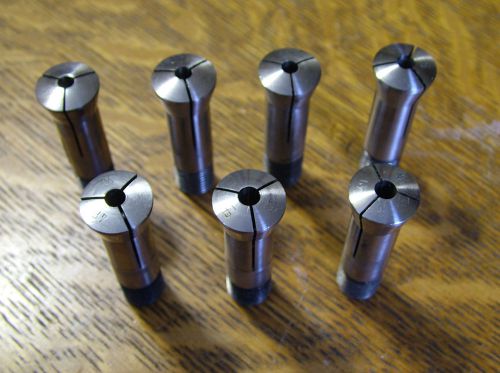 LOT OF 7 SCHAUBLIN W-12 FOUR MM MODEL 70 LATHE COLLETS