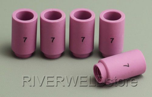 13N11 7# Alumina Nozzles Cups Fit TIG torch SR DB PTA WP 9 20 Series,  5PK