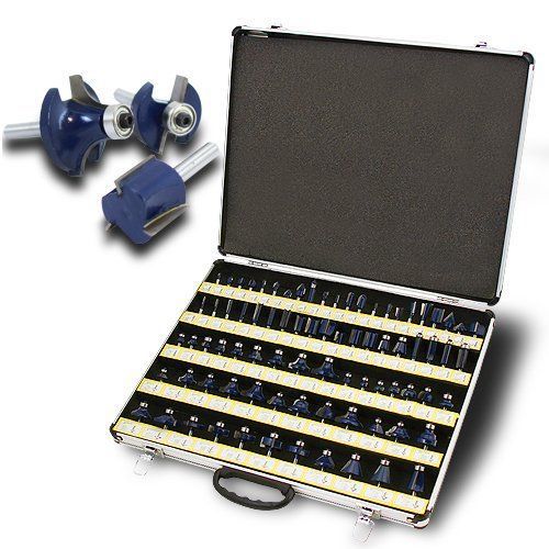 NEW XtremepowerUS 80-piece Premium-grade 1/4 Inch Tungsten Carbide Router Bit