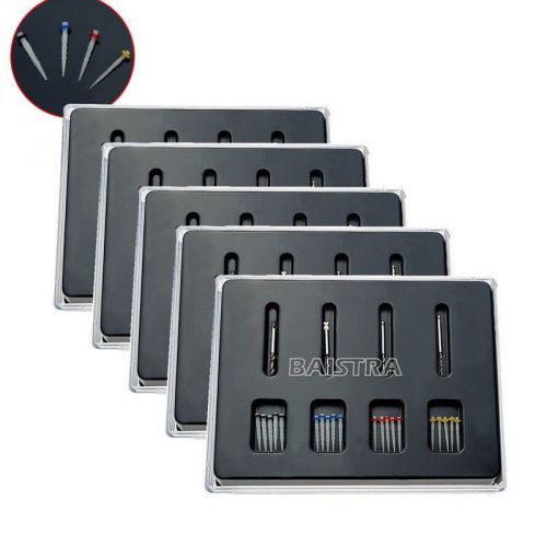 5 sets aaa dental fiber posts resin high-intensity screw thread glass &amp; 4 drills for sale