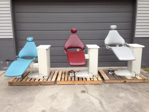 Lot of 3 Planmeca Prostyle Dental Ortho Chairs &amp; 4 Unitek Ortho Cabinets