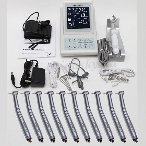 Dental Root Canal Treatment Apex Locator Endo Motor + 10 High Speed Handpiece