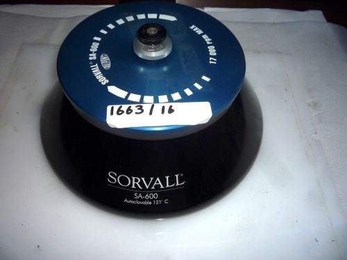 SORVALL SA-600 CENTRIFUGE ROTOR AUTOCLAVABLE 121 DEG., 17K RPM (ITEM# 1663 /16)