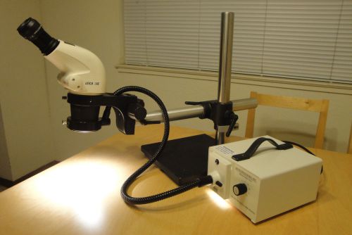 Leica S6E 6.3x-40x Stereo Zoom Microscope w/Boom Stand/JH Light Source.