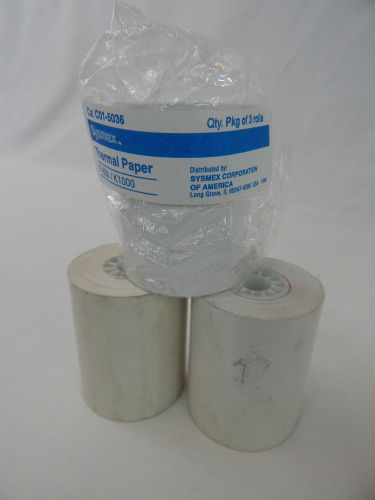 SYSMEX C01-5036 THERMAL PAPER F-800/K1000 QTY-3