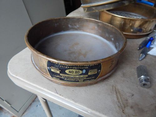 U.S. Standard Testing Sieve&#034; W.S. Tyler Co.&#034; #80