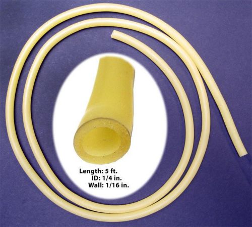NC-1243  Amber Latex Tubing, 1/4 ID x 1/16, 5 ft. Autoclavable, Distillation