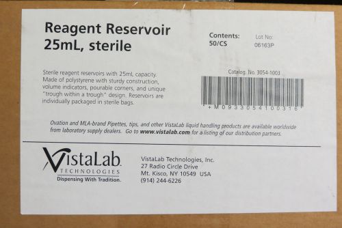 Vistalab reagent reservoirs 25ml # 3054-1003 qty 50 for sale