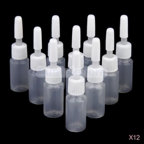 120Pc 5ml Empty Plastic Squeezable Bottles Tattoo Ink Pigment Eye Liquid Dropper