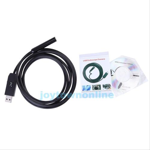 NEW 2M 4LED Mini USB Borescope Endoscope Waterproof Inspection Tube Video Camera