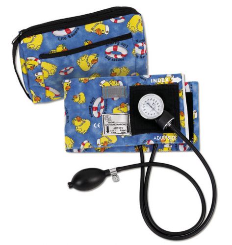 Premium Aneroid Sphygmomanometer with Carry Case in Yellow Ducks Design